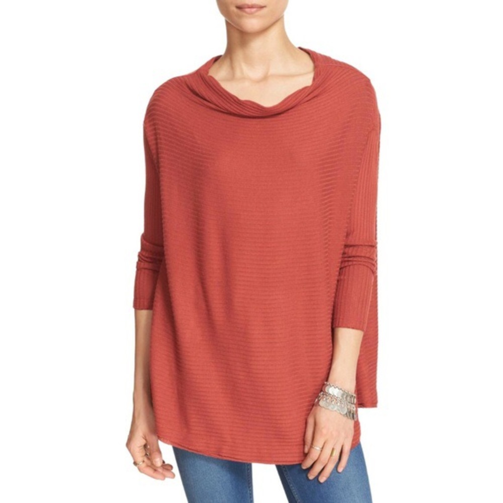 FREE PEOPLE LOVER RIB THERMAL IN RUST